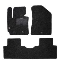 MACHA Coil Car Floor Mats Custom Fit for KIA Soul 2013.Oct~2019.Feb, Black - Front & 2nd Seat Floor Mats All Weather Waterproof High Comfort