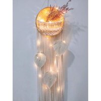 Macrame - giỏ hoa treo tường, kèm hoa khô