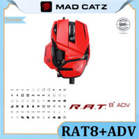 Madcatz RAT8 + ADV Chơi Game Esports Cơ Có Dây Chuột Nam Nữ Màu Đỏ RGB Hiệu Ứng Ánh Sáng