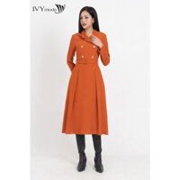 Maddy Dress - Đầm đính 4 khuy nữ IVY moda MS 48M8520