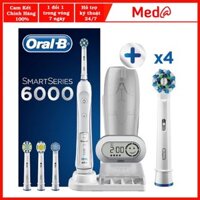 [Made in Germany] Bàn Chải Điện Oral-B Braun Pro 6000 Smart Series (Kết nối Bluetooth, 4 bàn chải thay thế, 6 tính năng)