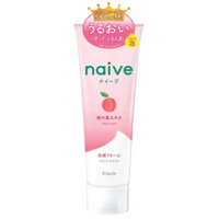 [MADE IN JAPAN 🇯🇵] Sữa Rửa Mặt Naive Facial Cleansing Foam Chứa Tinh Chất Chiết Xuất  Từ Lá Đào 130g