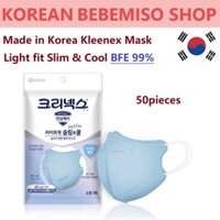 Made in Korea kleenex Light fit Slim & Cool Mask BFE 99% (50pieces)