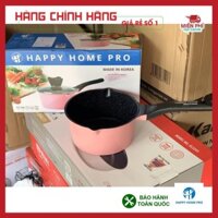 [MADE IN KOREA] Nồi quấy bột Orsay tráng sứ HAPPY HOME 16cm màu hồng, quánh bột cho trẻ em, chống dính, an toàn cho bé.