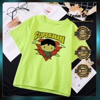 [Made in Vietnam] Quần Áo Trẻ Em Áo Thun Trẻ Em In Super Man Cho Bé Mùa Hè Chất Cotton