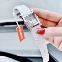 Madocy Tựa Hermes |Nữ Giới |Mặt Vuông Đính Đá |Dây Da Trắng |Máy Pin (Quartz) |Size 32mm
