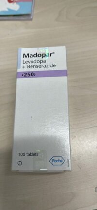Madopar 250mg (Levodopa và Benserazide) Roche – Điều trị bệnh Parkinson vô căn (Lọ 100 viên)