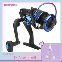 Maelovi【buy 1 get 1 free Alarm bell】 Gấp Hợp Kim Tầm Xa Nặng Tốc Độ Cao Đúc Câu Cá Máy BK4000