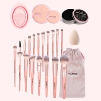 MAGEFY Bộ 18 Cọ Trang Điểm Chuyên Nghiệp Lông Siêu Mềm Kèm Túi đựng + dụng cụ làm sạch cọ trang điểm 51661