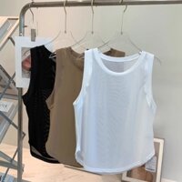 [MAGGIEYOGA] Áo Thể Thao Lưới Siêu Mịn Thoáng Khí Nhanh Khô Không Tay Để Tập Yoga