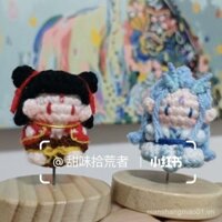 Magic Boy Nezha Ao Bing Kẹo mềm Bộ DIY thủ công Mặt dây chuyền đan len Búp bê đan tự làm OLAV