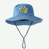 MAGIC KIWI /Star Western Cowboy Hat Retro Tất Cả Trận Đấu Mũ Xô Ngoài Trời Tấm Che Nắng Mũ Chống Nắng Dây Chống Gió