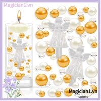 Magician1 bình giáng sinh filler ngọc trai, bàn trang trí nghệ thuật thủ công mỹ nghệ nến nổi, trung tâm giáng sinh vui vẻ nóng bỏng candyland ngọc trai trang trí lễ hội