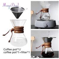 Magideal 14 Rót Trên Máy Pha Cà Phê Có Cân Thủy Tinh Có Thể Tái Sử Dụng Nồi Cà Phê Thủy Tinh Carafe