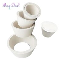Magideal 9 lô Bộ chuyển đổi cao su Nón Phễu lọc Accs Trắng