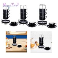 Magideal Gốm Sứ Espresso Tiết Kiệm Không Gian Xếp Chồng Cho Trà Đồ Uống Cappuccino