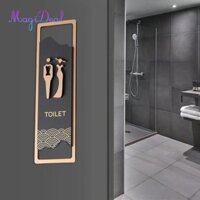 Magideal Nhà Vệ Sinh Ký Unisex Phòng Tắm Ký Hiệu Đồ Họa Biểu Tượng Tự Dính Phòng Tắm Decal 3D Nhà Vệ Sinh Ký Cho Quán Cà Phê Cửa Hàng Công Viên Trung Tâm Mua Sắm Nhà