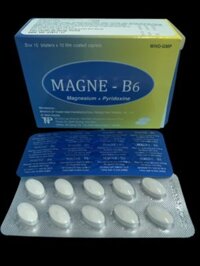 “MAGNE – B6  VD-27611-17″_THÀNH NAM_”Magnesi lactat  470mg Pyridoxin HCL 5mg”_Hộp/100V/16_Bổ sung Magne và vitamin B6 cho cơ thể