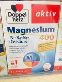 Magnesium 400, b1, b6, b12 + folat doppel herz