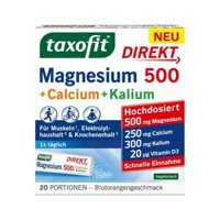 Magnesium 500 + Calcium + Kalium hộp 20 gói