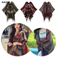MAHES Khăn choàng tua rua mùa xuân mùa hè , Khăn trùm đầu chống nắng Khăn quàng cổ, Thời trang phong cách dân tộc mỏng tay Raglan Du lịch kỳ nghỉ