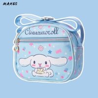 MAHES Túi đựng mỹ phẩm , Túi trang điểm hoạt hình bằng da PU, Túi đeo chéo KT Melody Kuromi