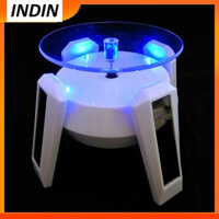 Mai 4 chân chạy bằng năng lượng mặt trời Airship Trang sức xoay Giá đỡ hiển thị với đèn LED Tấm xoay Bàn trưng bày Chân đế trang trí