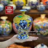 Mai bình bách nhi đồ vẽ vàng 24k size mini