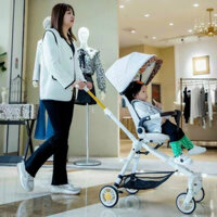 [Mái che+đệm] Xe đẩy M8 gấp gọn 2 chiều 3 tư thế cho bé đi dạo