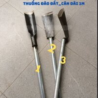 Mai-Dầm/Thuổng Đào Đất Cán Tuýp Liền dài 1M Nhíp Xe Chuẩn Đẹp Loại 1