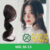 Mái kẹp phím xoăn dài M13 FREESHIP mái tóc giả, tóc mái giả, tóc giả nữ - Nâu vàng