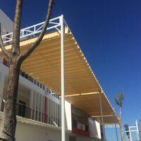 Mái xếp che nắng sân thượng