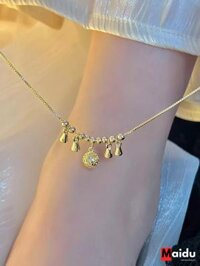 Maidu Jewelry Vòng Chân Tua Rua Hình Chuông Cho Nữ Vòng Chân Quả Cầu Hoa Rỗng Mới Nhất Cho Nữ