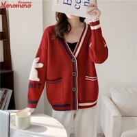 MAIFUWEI Áo Len áo khoác cardigan thời trang Cute Cổ điển INS WMY23B0307 44Z231103