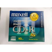 [MAILAM] Hộp 10cái Đĩa CD-R maxell 700MB  có vỏ