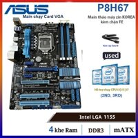 Mainboard - Bo Mạch Chủ máy tính Asus P8H67 | P8P67 Tháo máy Korea, Socket 1155, 4 khe cắm ram, tặng kèm PE, Cáp Sata