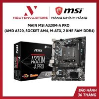 Mainboard MSI A320M-A PRO AMD A320, Socket AM4, M-ATX, 2 khe RAM DDR4 - Hàng Chính Hãng
