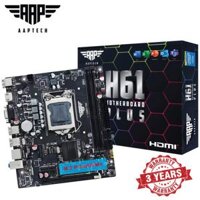 Mainboard SK 1155 AAPTECH H61 PLUS Chính hãng (VGA, HDMI, M.2 PCIe/NVMe, LAN 100Mbps, 2 khe RAM DDR3)