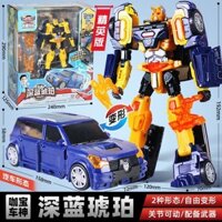 Maiqi Mát Cà Phê Kho Báu Xe Thiên Chúa Màu Xanh Đậm Hổ Phách Biến Dạng Xe Ô Tô Kho Báu Robot Đồ Chơi Cậu Bé King Kong Trái Đất Dũng Cảm