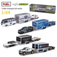 Maisto 1: 64 Đội Thiết Kế Haulers Volkswagen Van Samba Xe Kéo Volkswagen Beetle Mẫu Xe