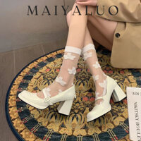 MAIYALUO Giày Cao Gót Mũi Nhọn GIÀY SANDAL Thời Trang Mới 2023 Cho Nữ Đẹp Thoải mái Thanh lịch Chất liệu tốt B25G05I 5Z240202