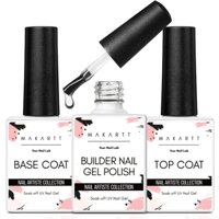 Makartt Builder Gel Móng Tay Với Gel Đế Top Coat - Gel Trong Suốt Sơn Móng Tay Không Lau Bóng Tăng Cường Móng Tay Mở Rộng Builder Cho Shine Finish Nail Art DIY Làm Móng Tay, Ngâm Tắt Đèn Móng Tay