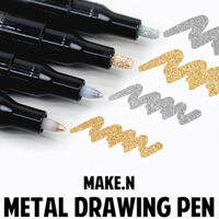 Make.N - Bút vẽ nails art màu Metal