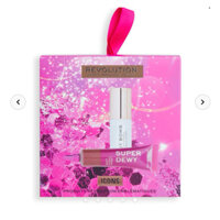 Makeup Revolution set má Hồng dạng lỏng + son bóng