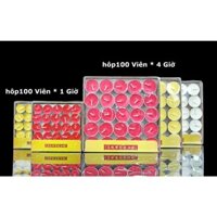MALAYSIA Nến viên Trang Trí, Đốt Đèn Xông Tinh Dầu, Tròn Nhỏ Cháy 4h - 1h Đồng Hồ Đèn Cầy đồ thờ cúng VHMART57