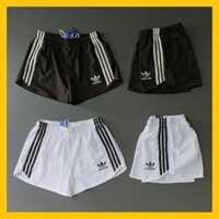 [MALL] Quần Đùi Thể Thao Nữ 3 Sọc Trắng Đen 2 Lớp [ĐỒ TẬP]