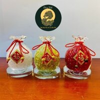 [Mall] Túi tài Lộc, Túi ngũ sắc kim cương RỒNG VIỆT, trang trí ban thần tài chất liệu thủy tinh