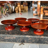 Mâm bồng gỗ, Đĩa chưng trái cây gỗ tràm siêu đẹp - nhiều kích thước