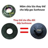 Mâm Chia Lửa Pép Chia Lửa, Đầu Đốt Thay Thế Cho Bếp Gas Sun house Đường Kính Trong 43mm, Đường Kính Ngoài 82mm