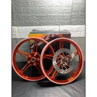 Mâm CNC kozi k10  gắn cho exciter 150 (màu cam) tặng kèm đĩa